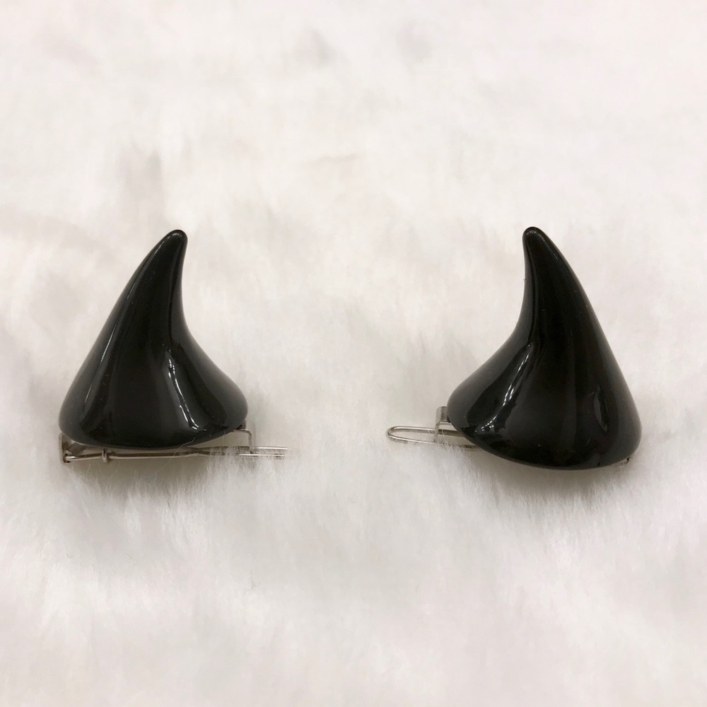 Lil' Devil Horns Hair Clips Demon Oni Punk Halloween